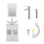 Ensemble de meuble-lavabo simple 24 "avec miroir