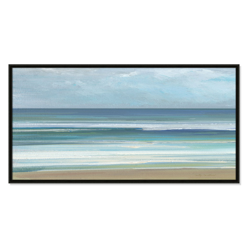 «Gentle Waves I» par Sally Swatland, Espresso, H 21,5 po x l 41,5 po