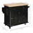 Kitchen Island On Wheels, Rolling Cart With Rubberwood Top, Spice Rack, Towel Rack And Drawers-186881105