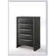 Commode à 5 tiroirs en chêne gris Ireland avec construction durable et rangement spacieux pour les chambres modernes et traditionnelles-121317364
