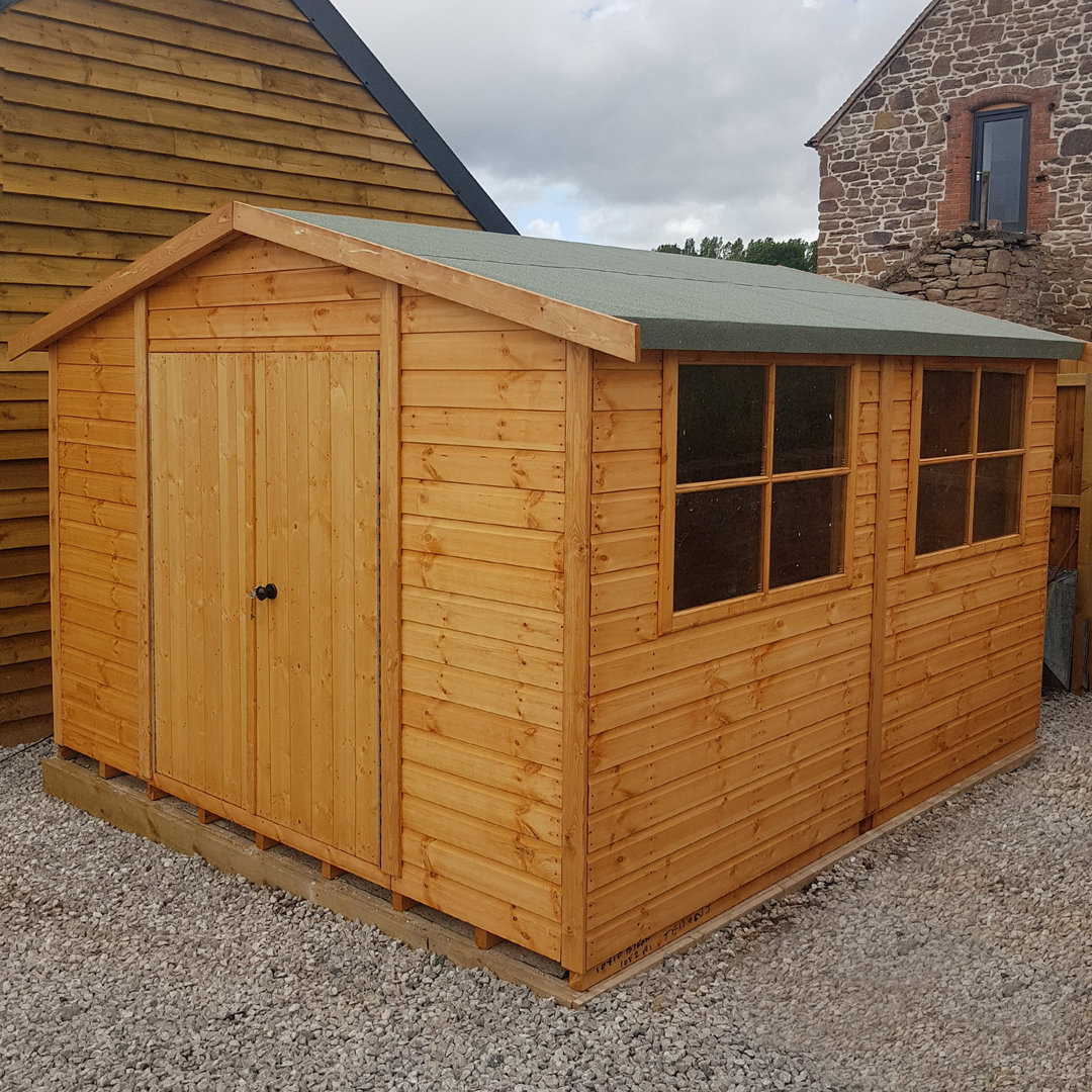 10 Ft. W x 14 Ft. D Tongue and Groove Apex Wooden Shed