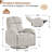 Delba 37"Modern Upholstered Manual Swivel Rocker Glider Recliner with Curver Armrest and Double Pockets,Nursery Rocker Recliner-404787446-427334046