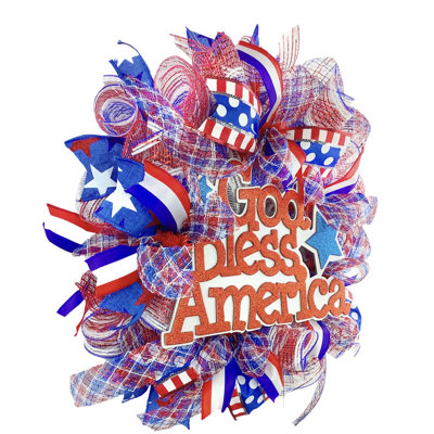 America Handcrafted Faux 16'' Wreath