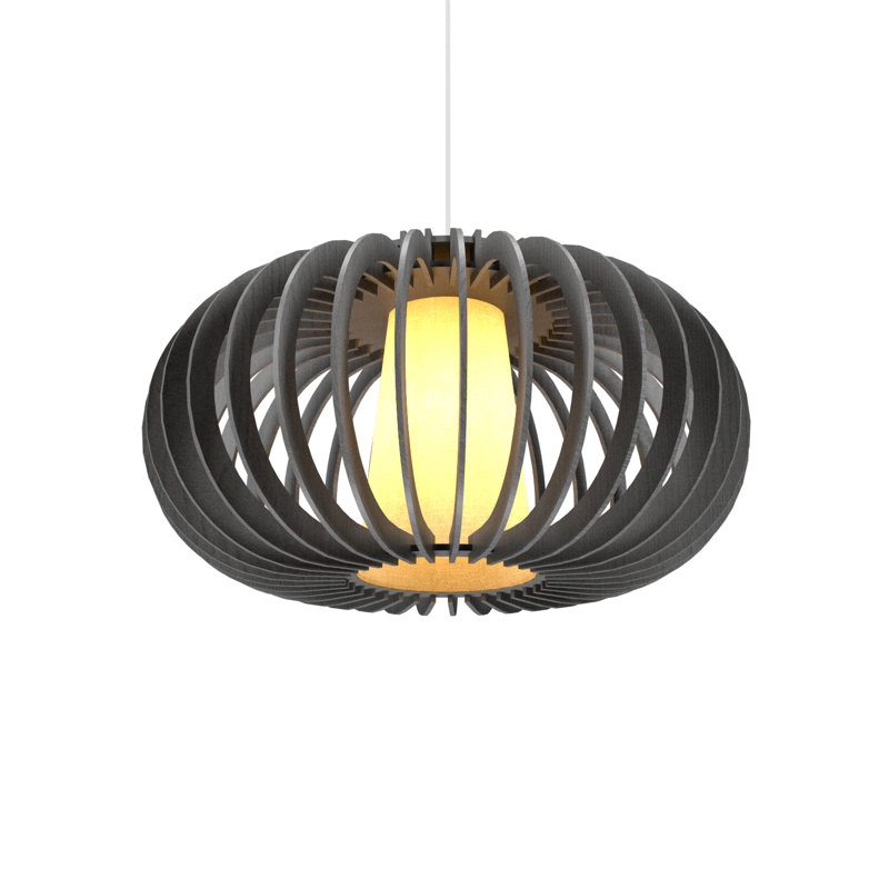 Stecche Di Legno 1 - Light Pendant, Organic Gray, 16.54" H x 30.71" W x 30.71" D