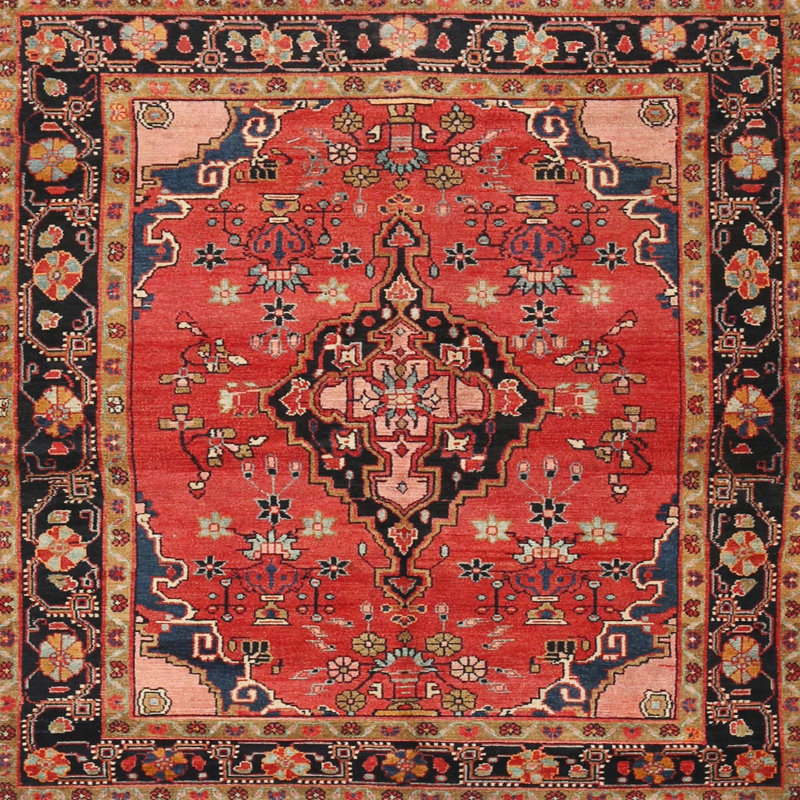 Tapis brun Southwestern, Rond 7 pi