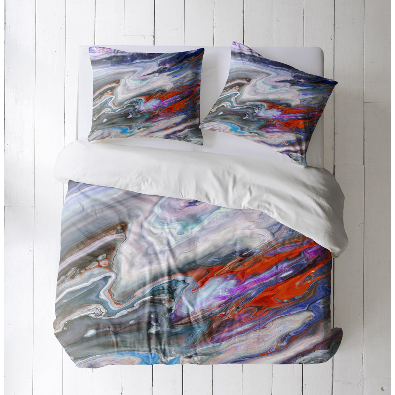 Abstract Duvet Cover, King Duvet Cover + 2 King Shams