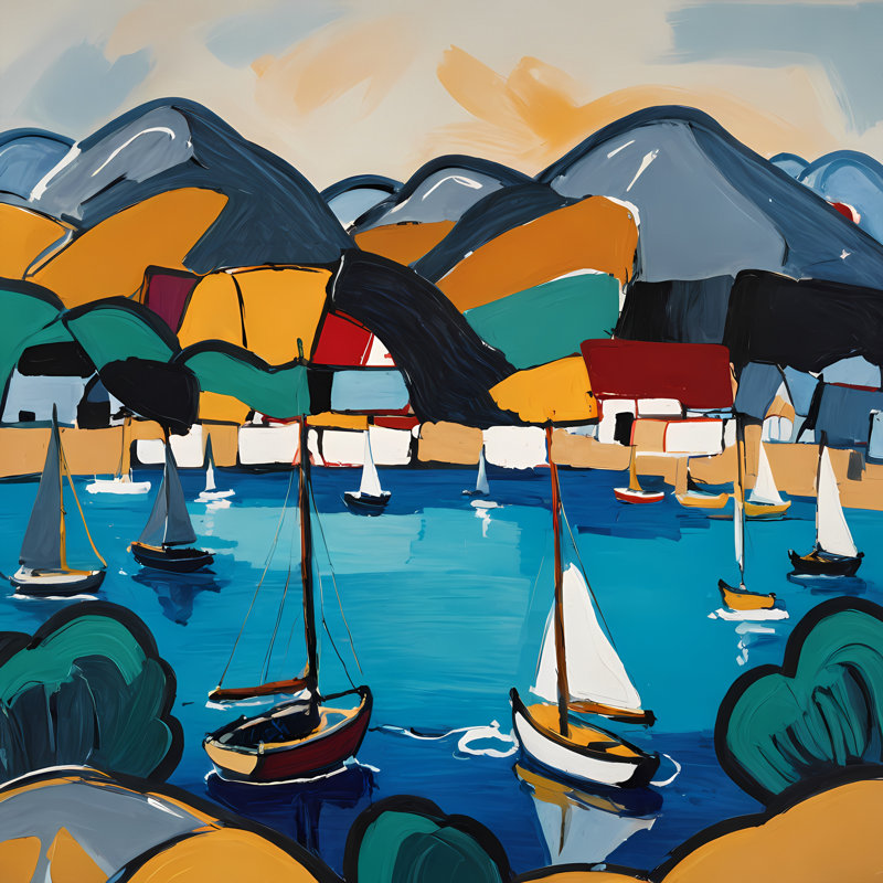Harbor Whispers I, 30" H x 30" W