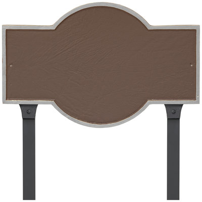 Plaque d'adresse rectangulaire avec piquets Canterbury