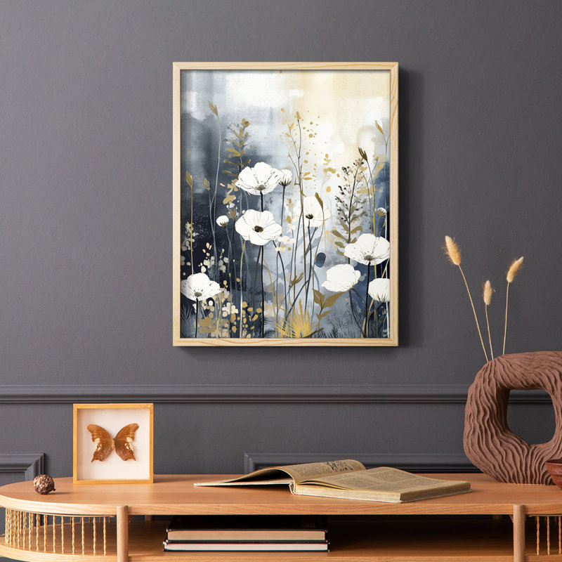 FLORAL Series CCCCLXXI - Impression encadrée de qualité supérieure - Prêt à être accroché - Aucun clou requis