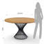 Isaak Oak Round Metal Base Dining Table