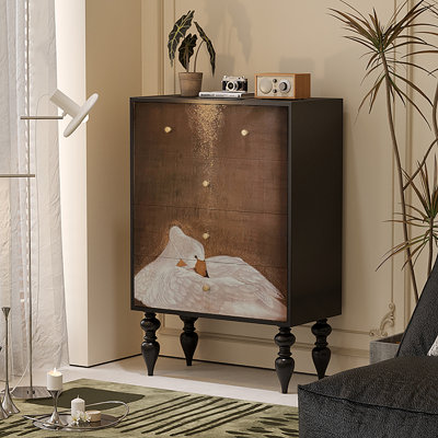 Living room light luxury retro decor cabinet
