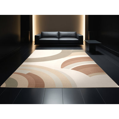 Tapis arc moderne et contemporain lavable à la machine Pavlo