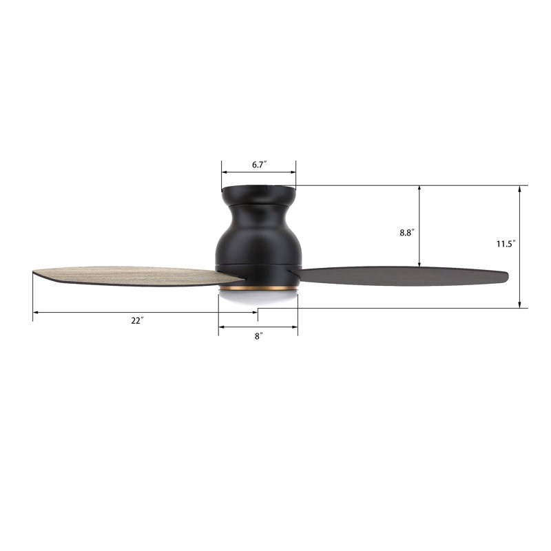 Ventilateur de plafond intelligent Trento avec télécommande, ensemble d'éclairage inclus, fonctionne avec l'assistant Google, Amazon Alexa et les raccourcis Siri.