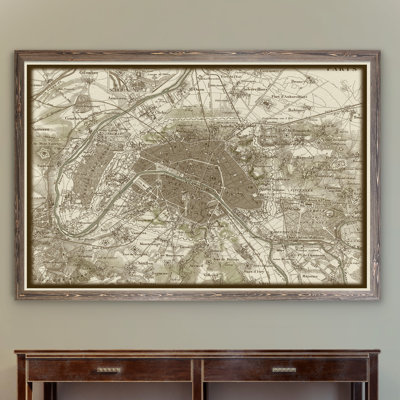 « cezanne », reproduction d’art sur toile, "" sépia "par paul-picture frame