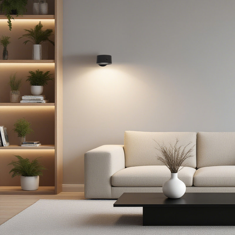 Lampe de bureau rechargeable sans fil Wiz à DEL USB-C ou lumière pivotante 2600 mAh avec CCT réglable 3000K-6500K et RVB à changement de couleur marche / arrêt à fixation variable avec télécommande et support pivotant amovible