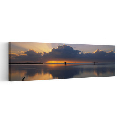 Reflection Of Clouds In The Sea, Everglades National Park, Near Miami, Florida, Usa Abstract Contemporary Bird Landscape Nature Wall Art