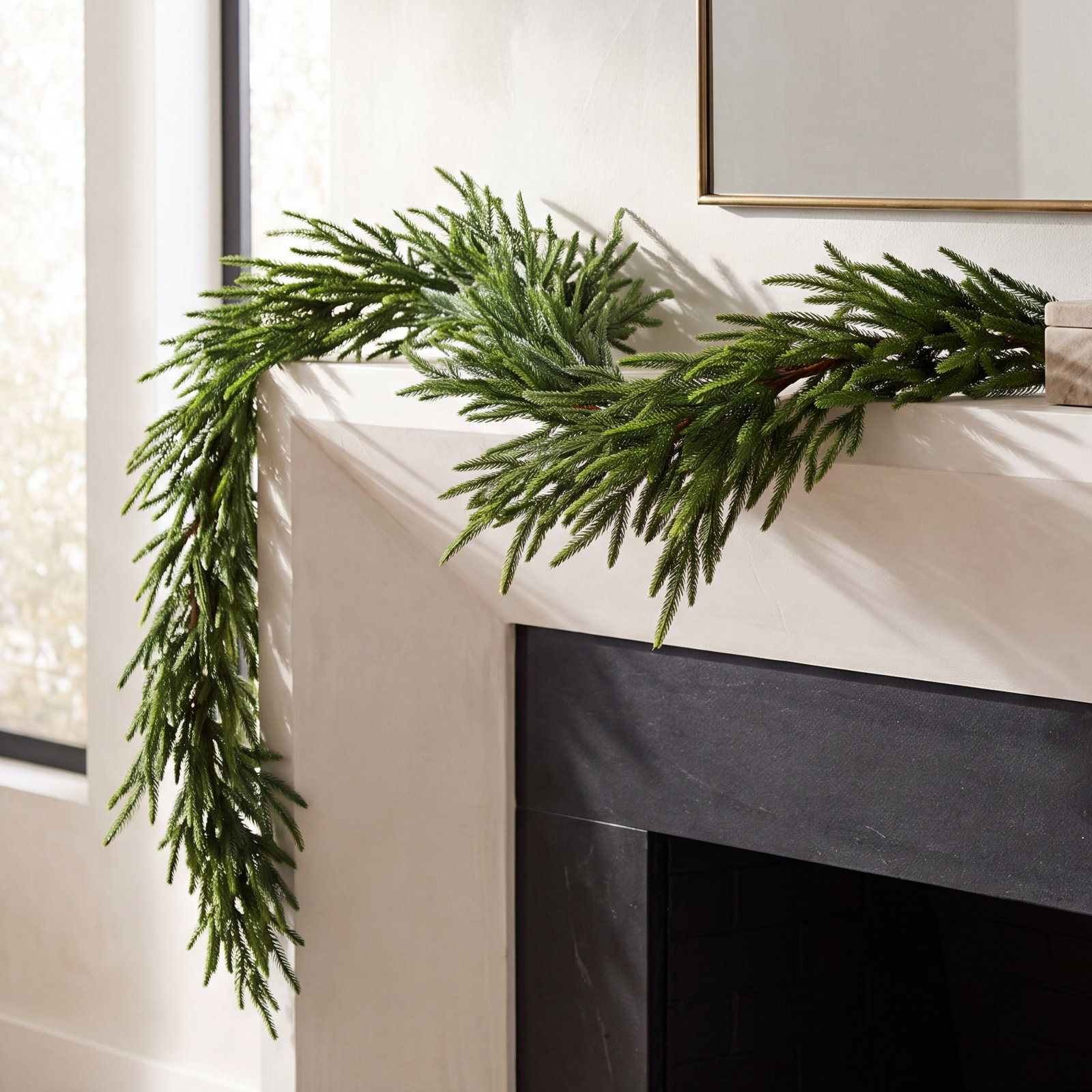 6" Norfolk Pine Christmas Garland