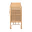 Armoire de rangement bohémienne en rotin naturel à 2 portes