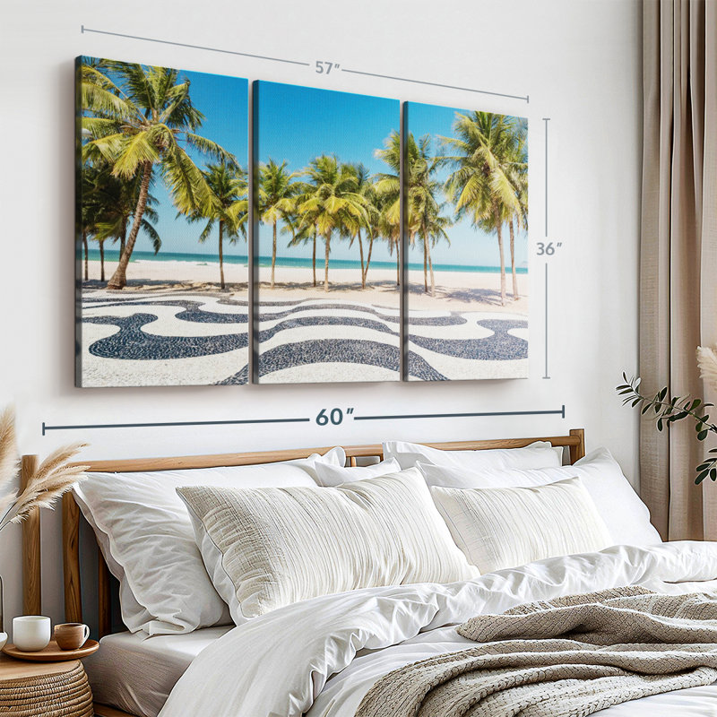 "Plage de Copacabana" sur toile, H 36 po x l 57 po