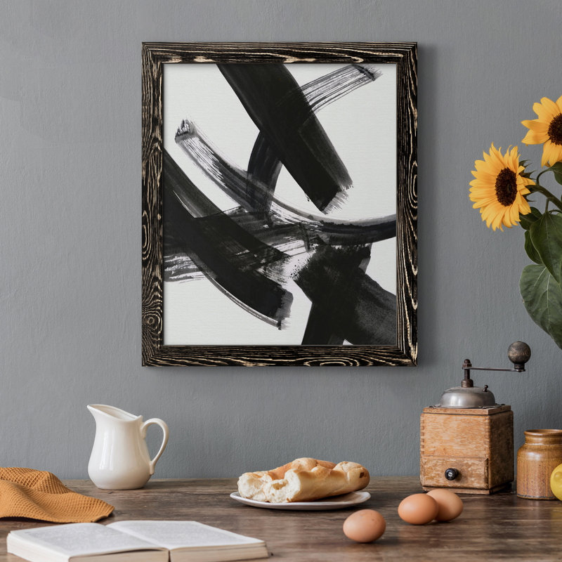 Black Magic I - peinture sur toile encadrée, H 37,5 po x l 27,5 po x P 1,5 po, Noir