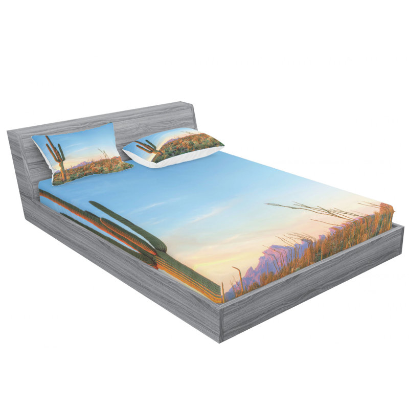 Microfiber Sheet Set, Queen Sheet Set with 2 Pillowcases