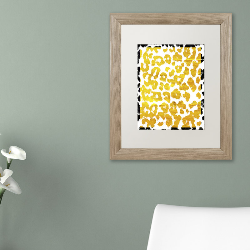 «Jadaya Wild Thing» par Color Bakery, reproduction d'art encadrée, H 14 po x l 11 po x P 0,5 po, Noir, Toile avec cadre brun