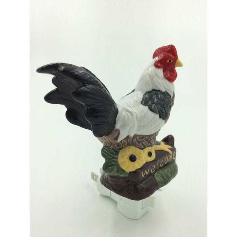 Veilleuse coq et bienvenue