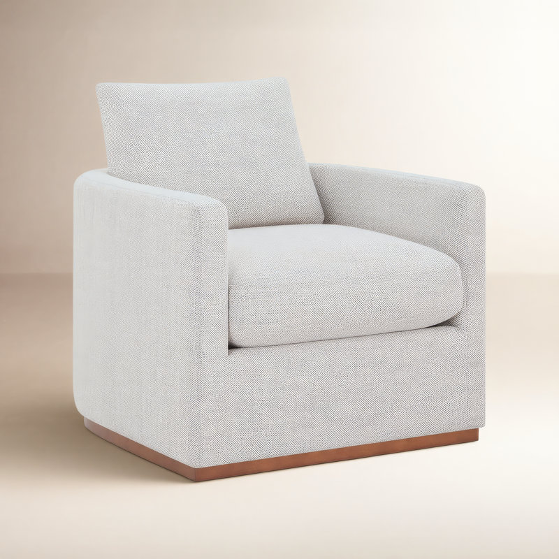 Fauteuil d'appoint Bobbi, Polyester ivoire Prestige