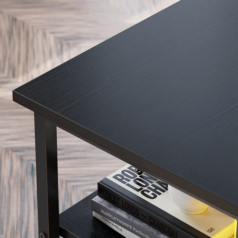 L-Shaped Metal Base Computer Desk