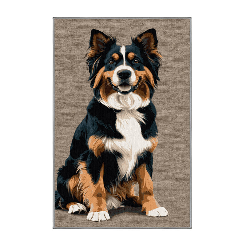 Washable Beauceron Dogs Area Rug, Runner 2' x 4'