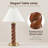  Helixia Twisted Faux Wood Table Lamp with USB C Port