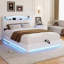 Upholstered Velvet Lift Up Storage Bed-609358650-609358645
