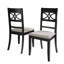Ensemble de salle à manger 5 pièces avec table ronde noire et chaises à dossier noir rembourrées-2053770832