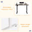 Bureau électrique debout à hauteur réglable de 48 po x 24 po Stable pour bureau à domicile et bureau-129879180