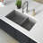 32 in. x 19 in. Quartz Undermount 60/40 Double Bowl Kitchen Sink-89728296