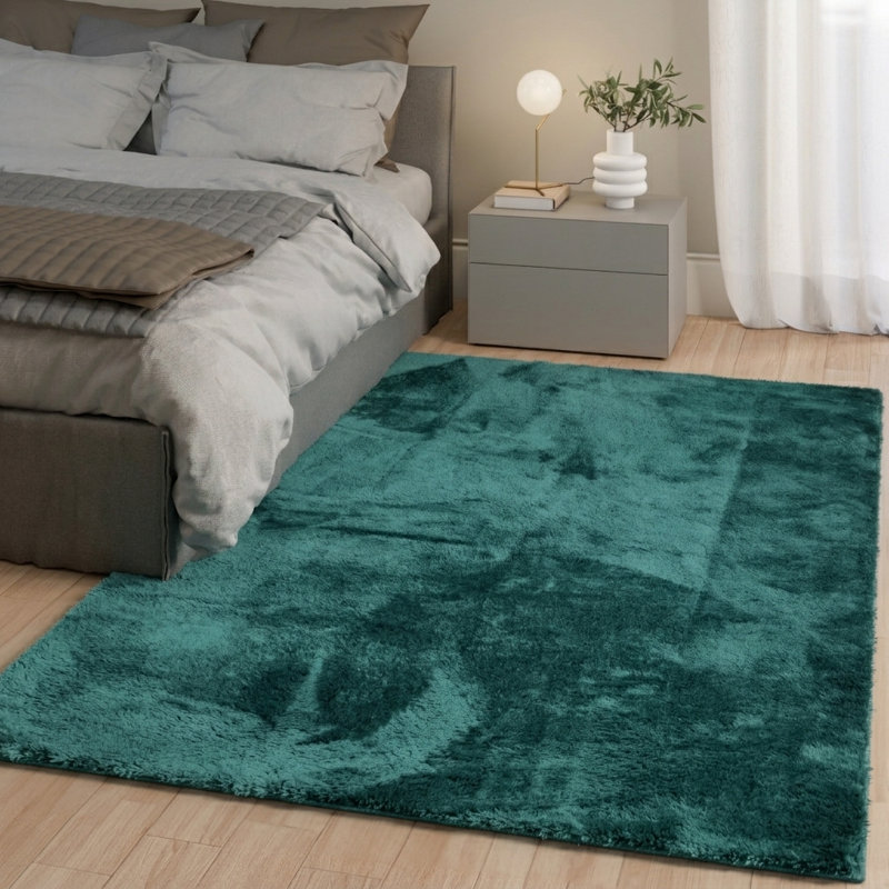 Rectangle Washable Area Rug, Green, 200 x 290 cm