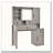 Farmhouse Vanity Desk with Sliding LED Mirror and Charging Station-1869880453
