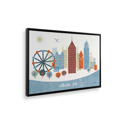 Colorful Atlanta by Michael Mullan Canvas Art Print