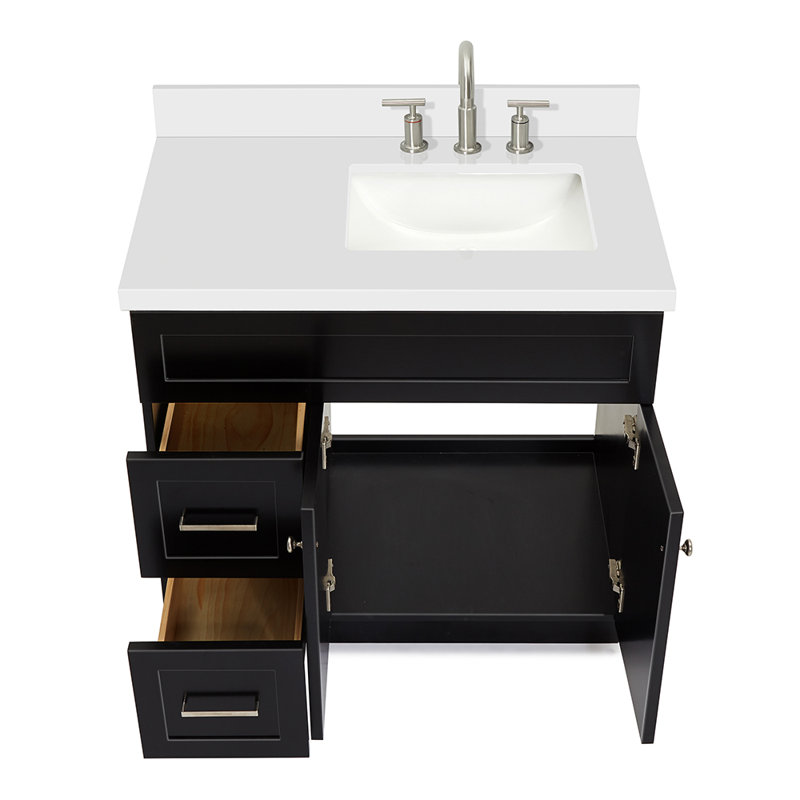 Ensemble de meuble-lavabo simple 37 po Hamlet, Noir