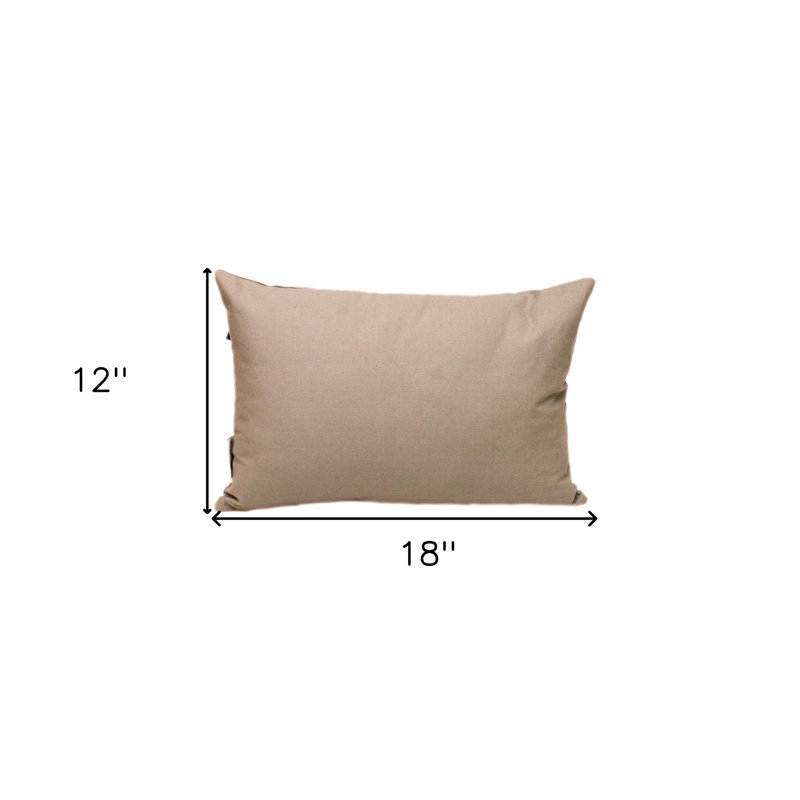 Coussin 12 "x 18" en coton gris