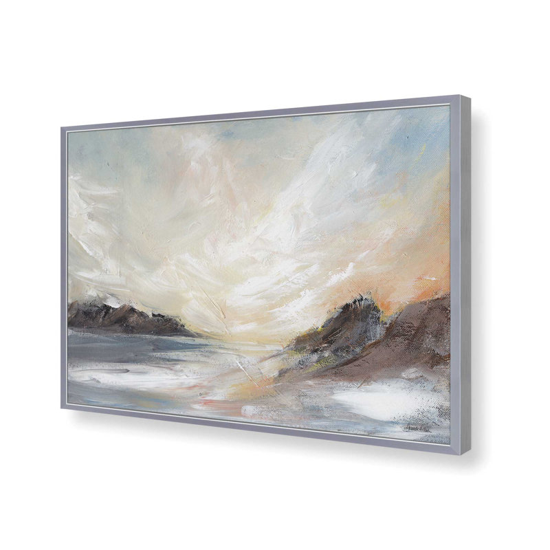 «Open Sky» par Amanda Hilburn, reproduction d'art, Argent, Impression encadrée, L 16 po x H 12 po