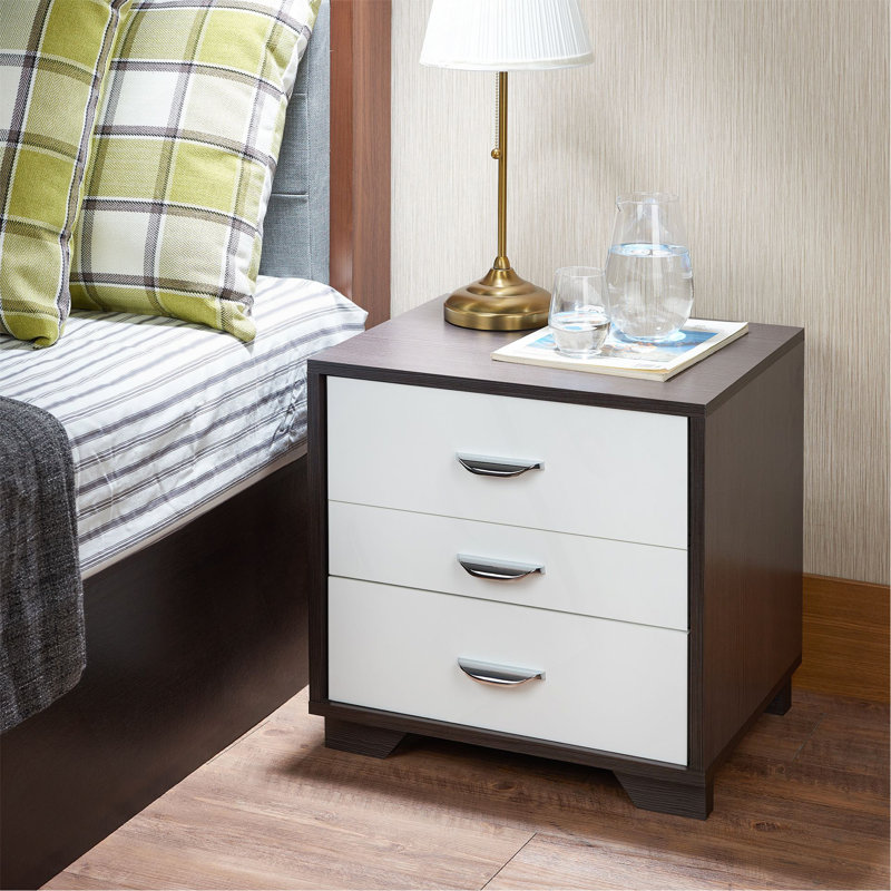 Chic Rectangular Accent Table With Multiple Drawers For Stylish Storage