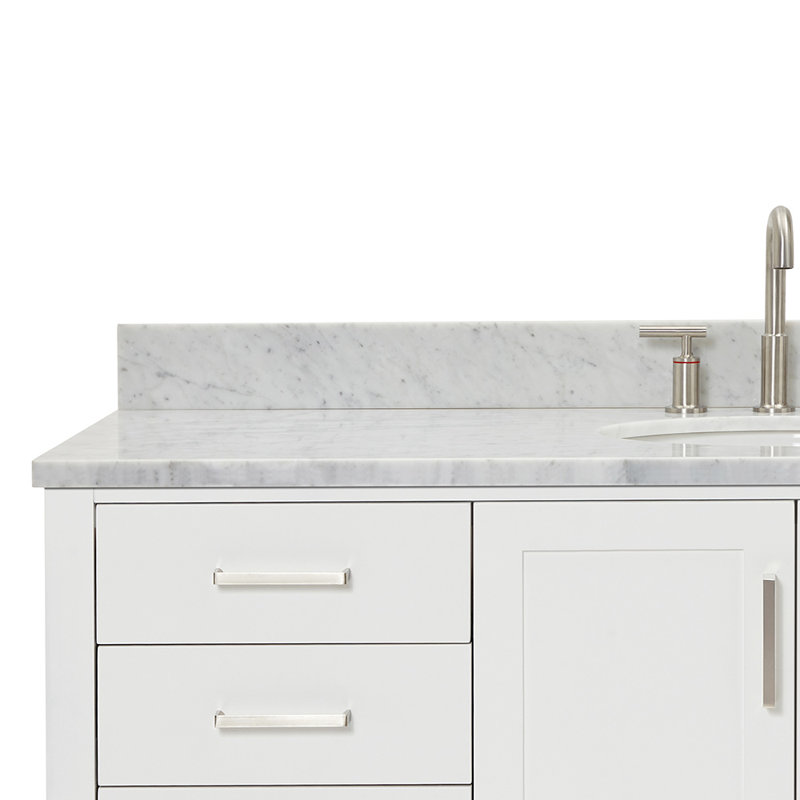 Magnolia Bath Vanity Rectangular Basin S061SCW2R, White, Oval, 61"