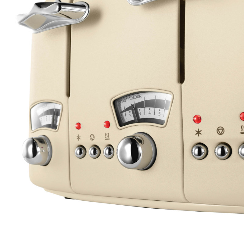 Romy 4 Slice Argento Toaster, Beige