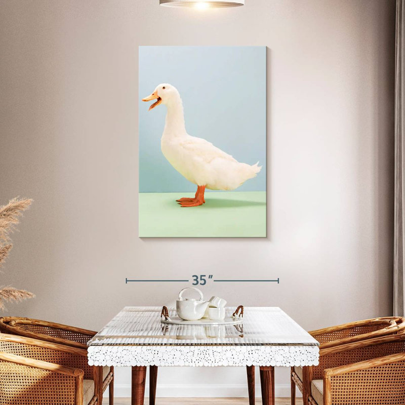 Quacking White Duck, 45" H x 30" W