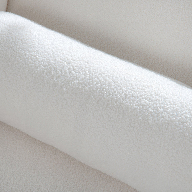 Chaise longue avec accoudoirs à volutes, Blanc
