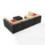 Carmelo 6 - Person Patio Conversation Set with Cushions-779496192