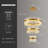 3 - Light Crystal  Dimmable LED Chandelier