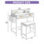 Ensemble de meuble-lavabo l 31,5 po avec tabouret, lumière DEL et prises de courant