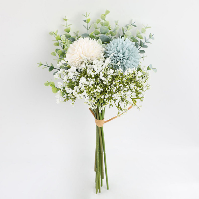 Fleurs artificielles pour la décoration, fleurs simulées 12 pièces bouquet de mariage artificiel hortensia rose décoration de la maison accessoires de fleurs simulées